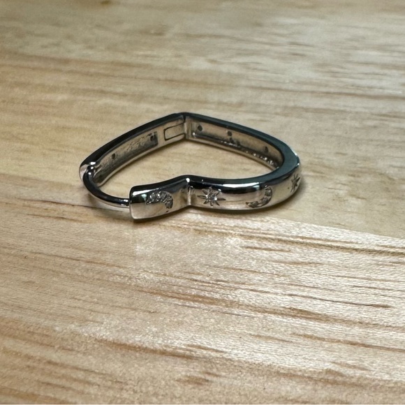 Heart Shape Earrings W/ Moon and Star Design NEW IN BOX - Picture 2 of 3